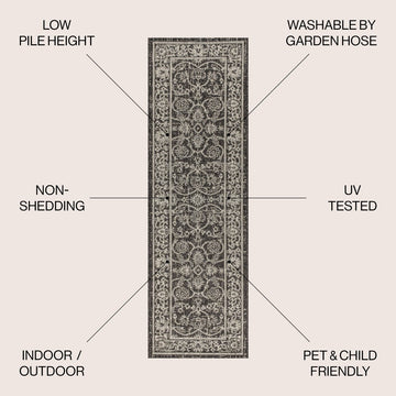 Palazzo Vine And Border Textured Weave Indoor/outdoor Area Rug